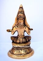 Annapoorani Devi Brass Statue - 9 cm x  5.5 cm