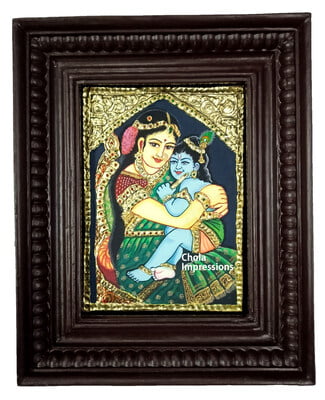 Yashodha Krishna Tanjore Painting - From small sizes