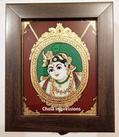 Krishna Reverse glass painting Jewel Box Krishna Reverse glass painting Jewel Box