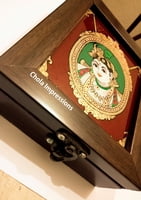 Krishna Reverse glass painting Jewel Box Krishna Reverse glass painting Jewel Box