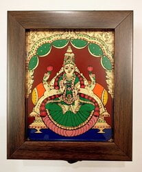 Lakshmi Reverse glass painting Jewel Box Lakshmi Reverse glass painting Jewel Box