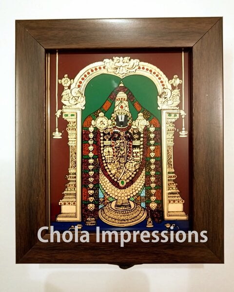 Tirupati Balaji Tanjore Reverse glass painting Jewel Box Tirupati Balaji Tanjore Reverse glass painting Jewel Box