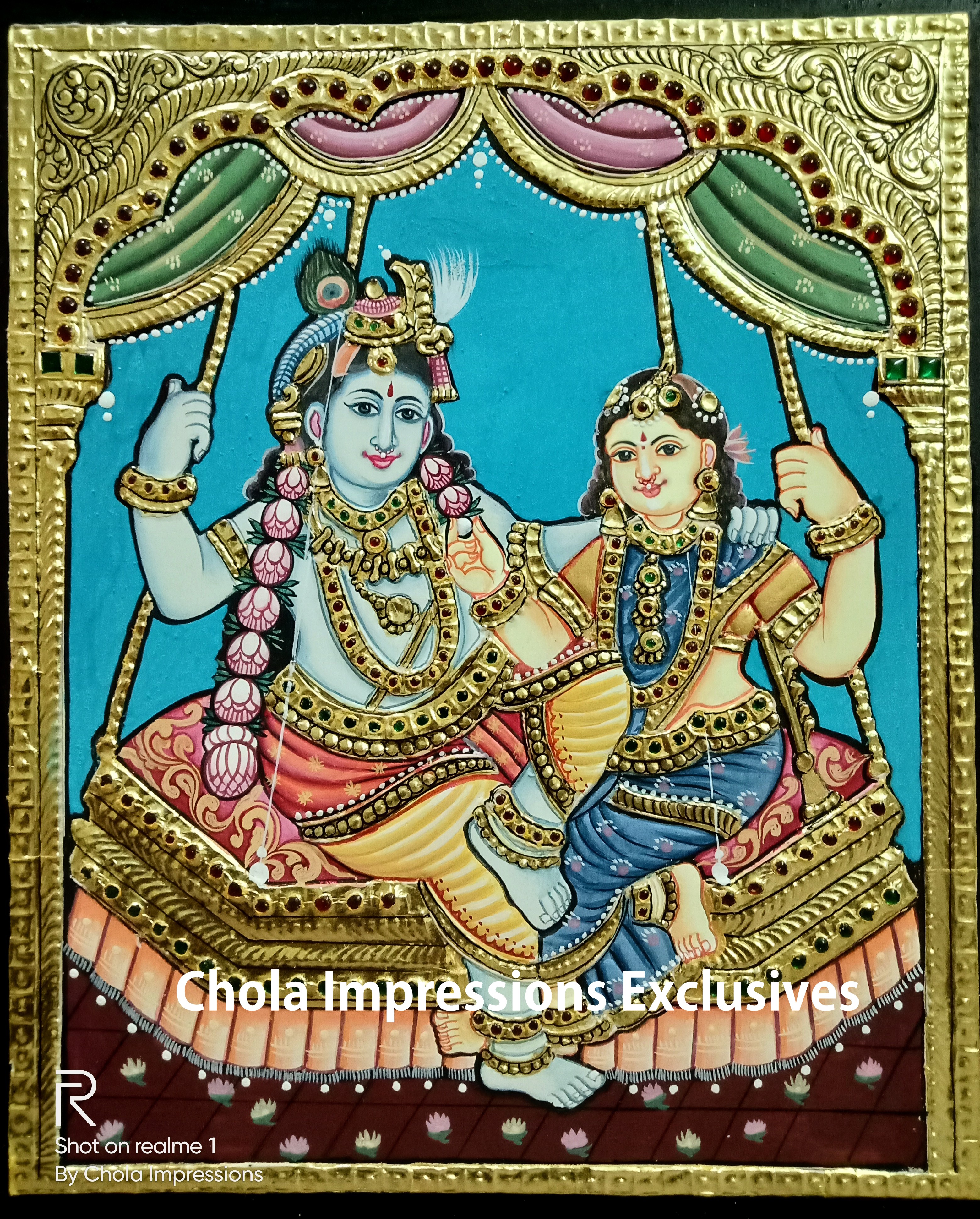 Buy Authentic Antique Radha Krishna Tanjore Painting
