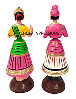 Chola Impressions Tanjore Dancing Doll pair Showpiece  -  27 cm