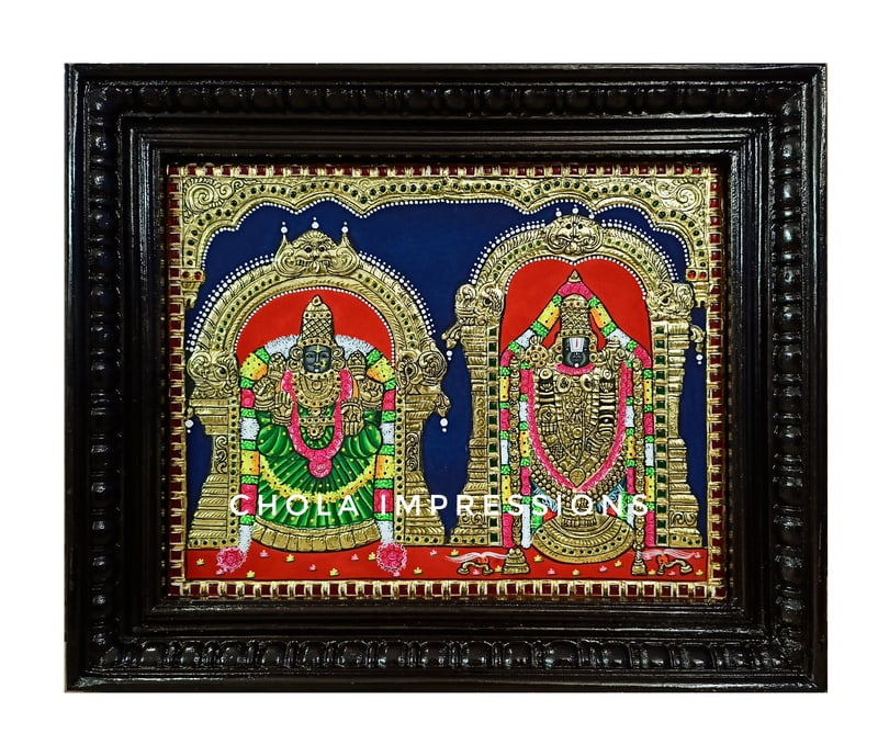 Balaji Thayar (Padmavati) Tanjore Painting Balaji Thayar (Padmavati) Tanjore Painting