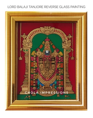 Lord Balaji Reverse Glass Painting