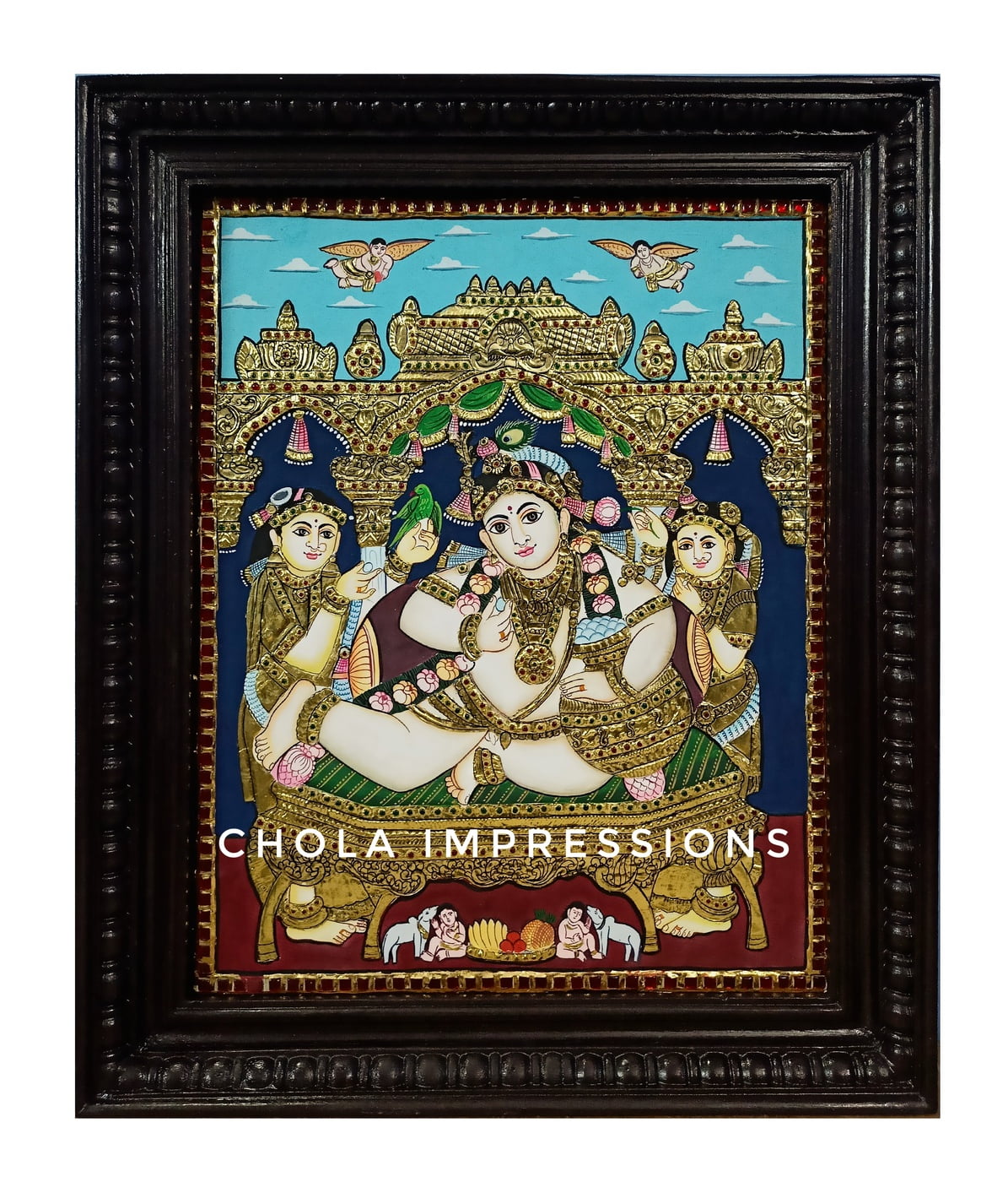 Buy Authentic Butter Krishna Tanjore Painting