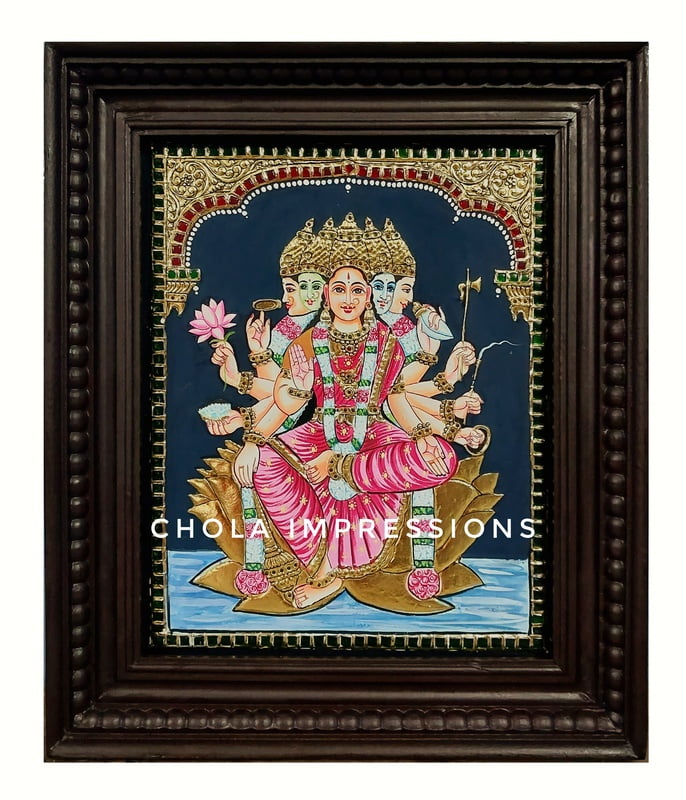 Gayatri Devi Tanjore Painting - Various sizes