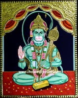 Lord Hanuman Tanjore Painting