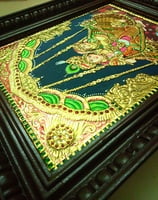 Oonjal Radha Krishna Tanjore Painting Oonjal Radha Krishna Tanjore Painting