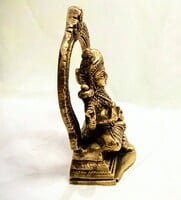 Laskshmi Devi Brass Statue with Prabavali - 13 cm x  8 cm