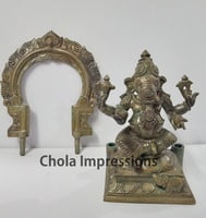 Ganesh Antique Style Panchaloha Bronze Statue