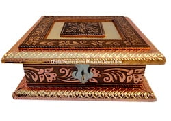 Minakari Jewel Box/ Dry fruit Box with Partition - German Oxodise Minakari Jewel Box/ Dry fruit Box with Partition - German Oxodise