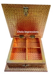 Minakari Jewel Box/ Dry fruit Box with Partition - German Oxodise Minakari Jewel Box/ Dry fruit Box with Partition - German Oxodise