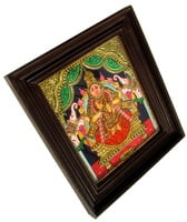 Gaja Lakshmi Tanjore Painting - 1.25 ft x 1 ft