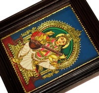 Saraswati Devi Tanjore Painting -  15 In x 13 In