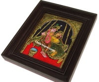 Radha Krishna Tanjore Painting - 10x8