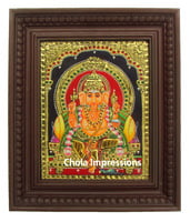 Ganesh Tanjore Painting - Medium Sizes