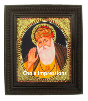 Gurunanak Dev Tanjore Painting - Medium Sized Paintings