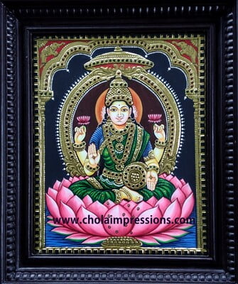 Lakshmi Devi Tanjore Painting - 1.5 ft x 1.25 ft - Chola Impressions Exclusive Collection
