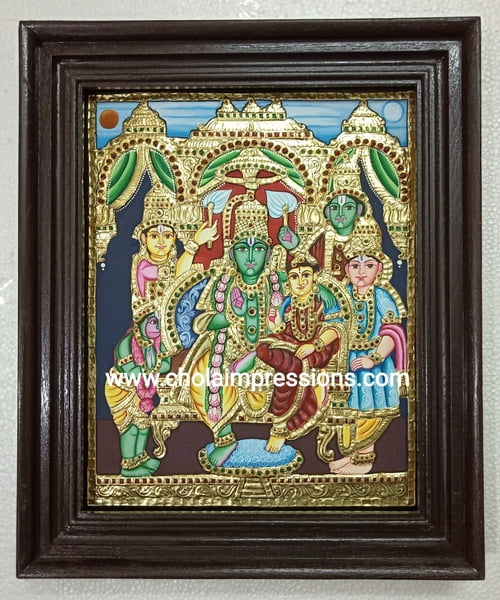 Ramar Pattabishegam Tanjore Painting - 1.5 ft x 1.25 ft - Exclusive Collection