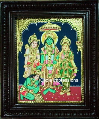 Kodanda Ramar(Ram Darbar) Tanjore Painting