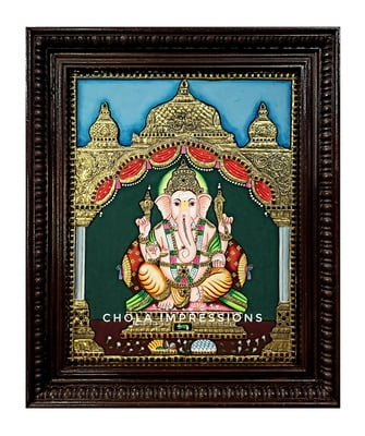 Mandap Ganesh Exclusive Tanjore Painting