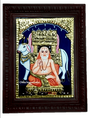Sri Raghavendra Swami Tanjore Painting - From Small Sizes Sri Raghavendra Swami Tanjore Painting - From Small Sizes