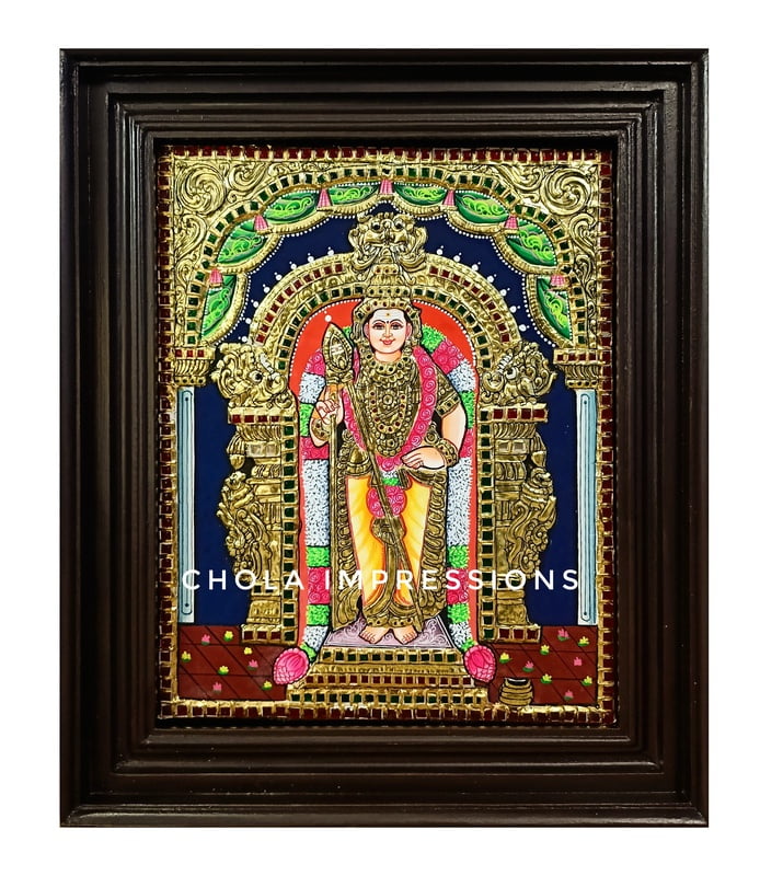 Tiruchendur Murugar Tanjore Painting - Medium Size Tiruchendur Murugar Tanjore Painting - Medium Size
