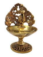 Raja Hamsa (Swan) Brass oil Lamp - 6 inches